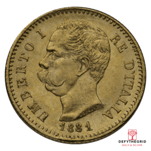 20 LIRA ITALIAN GOLD COIN Reverse product photo