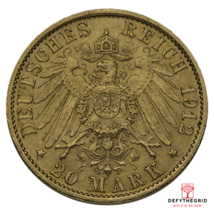 20 MARK GERMAN GOLD COIN Obverse product photo
