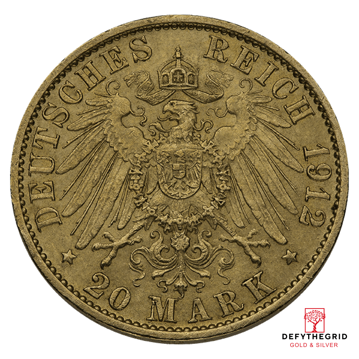 20 MARK GERMAN GOLD COIN Obverse product photo
