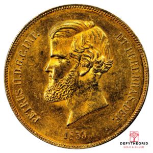 20000 REIS BRAZIL GOLD COIN .5286 agw Obverse product photo