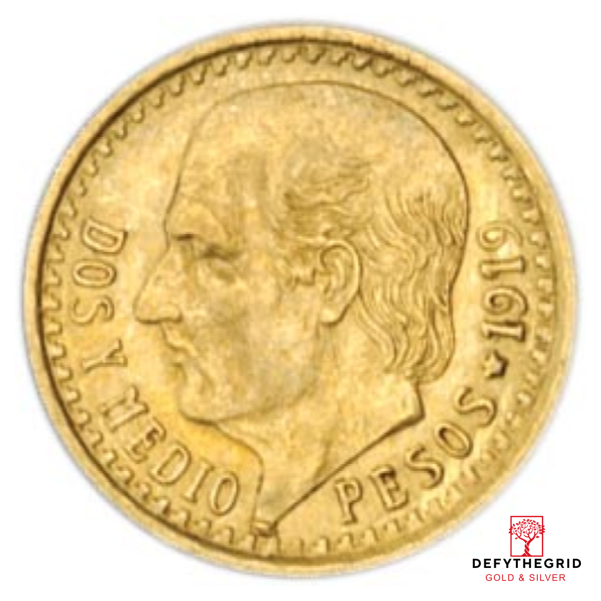 2.5 MEXICAN PESO GOLD COIN Obverse product photo