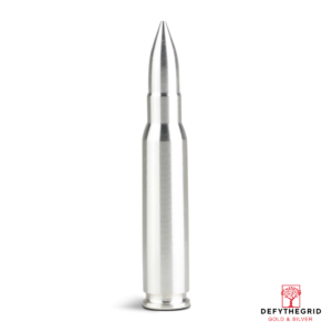 2 OZ SILVER .308 CALIBER BULLET REPLICA Obverse product photo