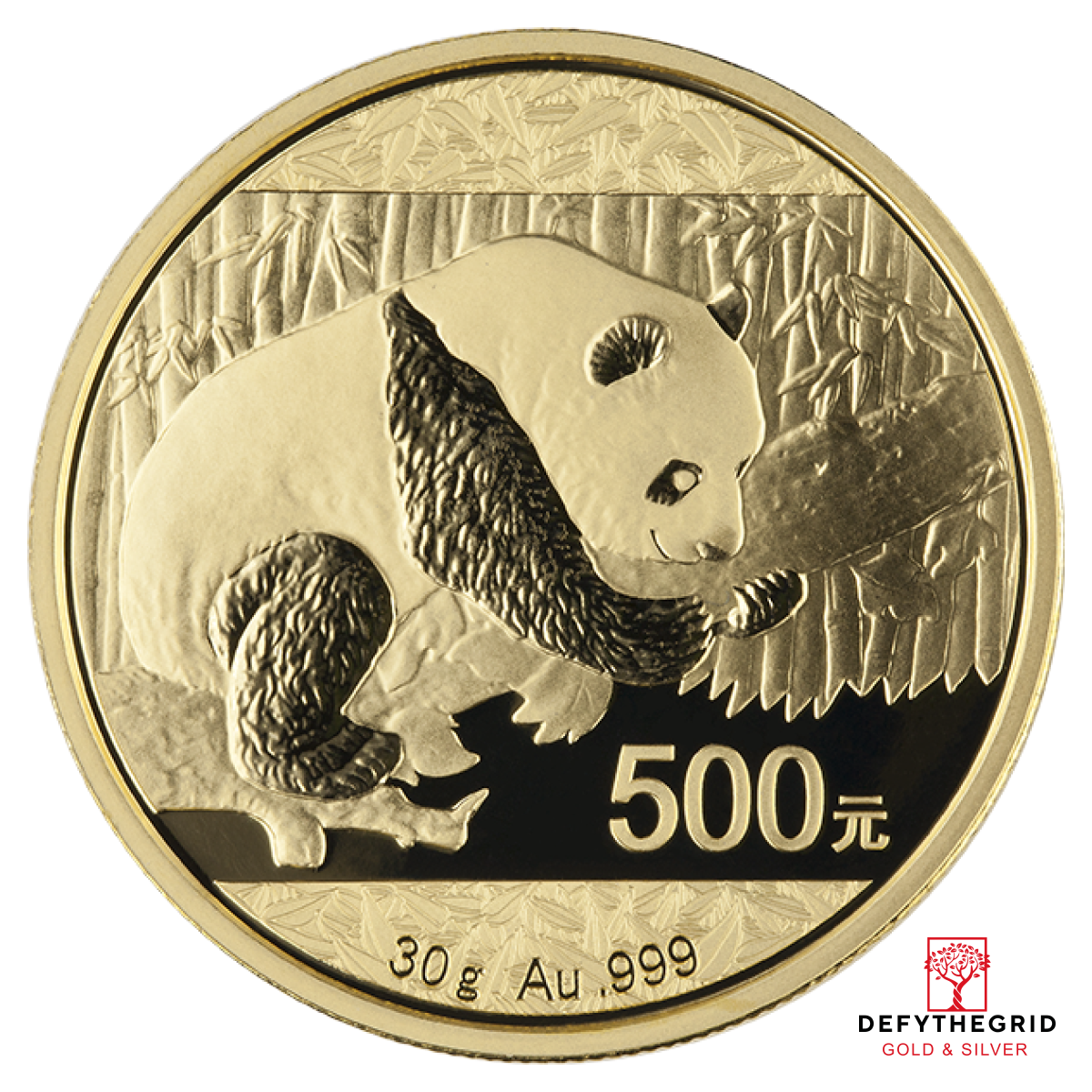 30 GRAM CHINESE GOLD PANDA (IN PLASTIC) Reverse product photo