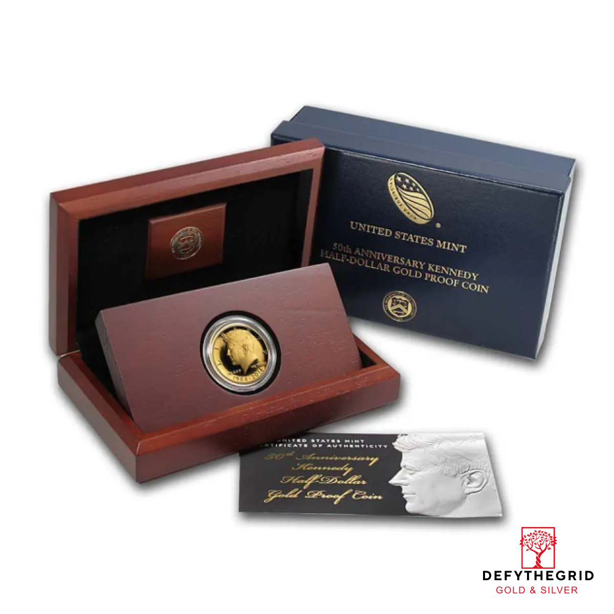 2014 3/4 OZ U.S. GOLD KENNEDY ANNIVERSARY Obverse product photo
