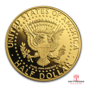 2014 3/4 OZ U.S. GOLD KENNEDY ANNIVERSARY Reverse product photo