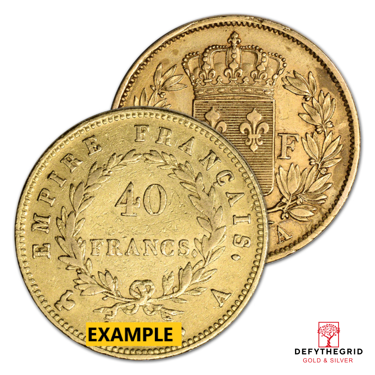 40 FRANC GOLD COIN Reverse product photo