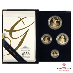 AMERICAN GOLD EAGLE 4-PIECE PROOF SET WITH ORIGINAL BOX AND PAPERS Obverse product photo