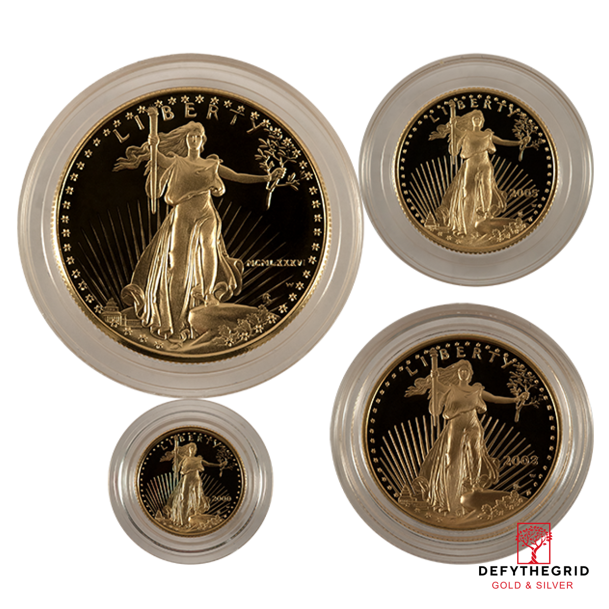 4-PC AMERICAN GOLD EAGLE SET PROOF (CAPSULE ONLY) Obverse product photo