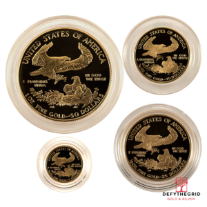 4-PC AMERICAN GOLD EAGLE SET PROOF (CAPSULE ONLY) Reverse product photo