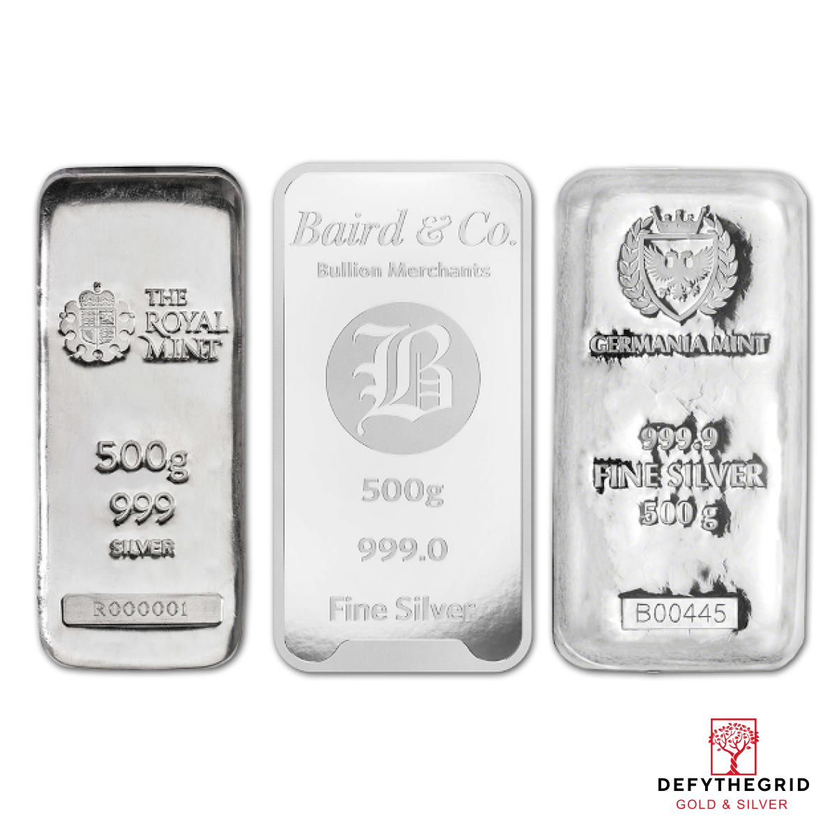 500 GRAM SILVER BAR Obverse product photo