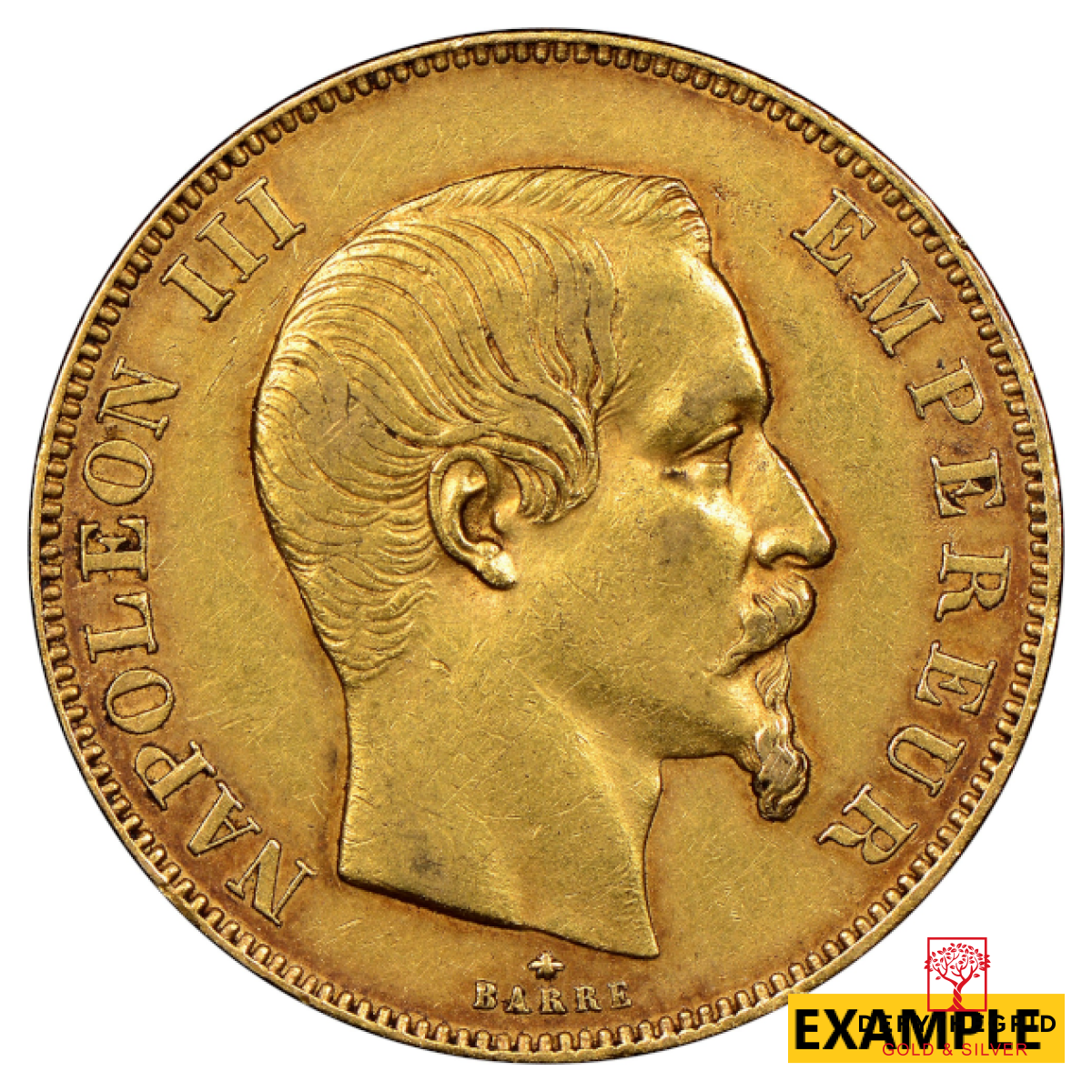 50 FRANC FRENCH GOLD COIN Obverse product photo