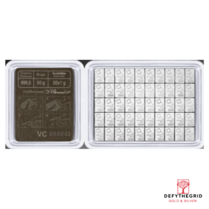 50 GRAM PALLADIUM COMBI-BAR VALCAMBI Reverse product photo