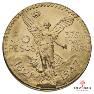 50 PESO MEXICAN GOLD COIN Obverse product photo