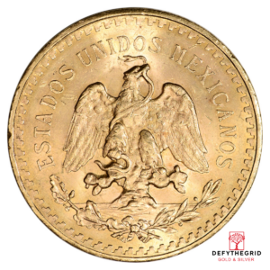 1944 MEXICO 50 PESO GOLD COIN Reverse product photo
