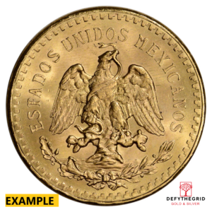 1946 MEXICO 50 PESO GOLD COIN Reverse product photo