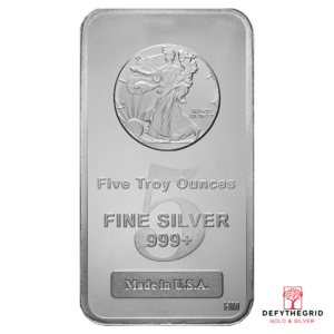 5 OZ SILVER BAR WALKING LIBERTY Obverse product photo