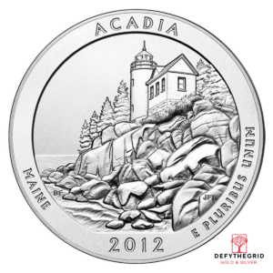 2012 5 OZ SILVER ATB ACADIA NATIONAL PARK Obverse product photo