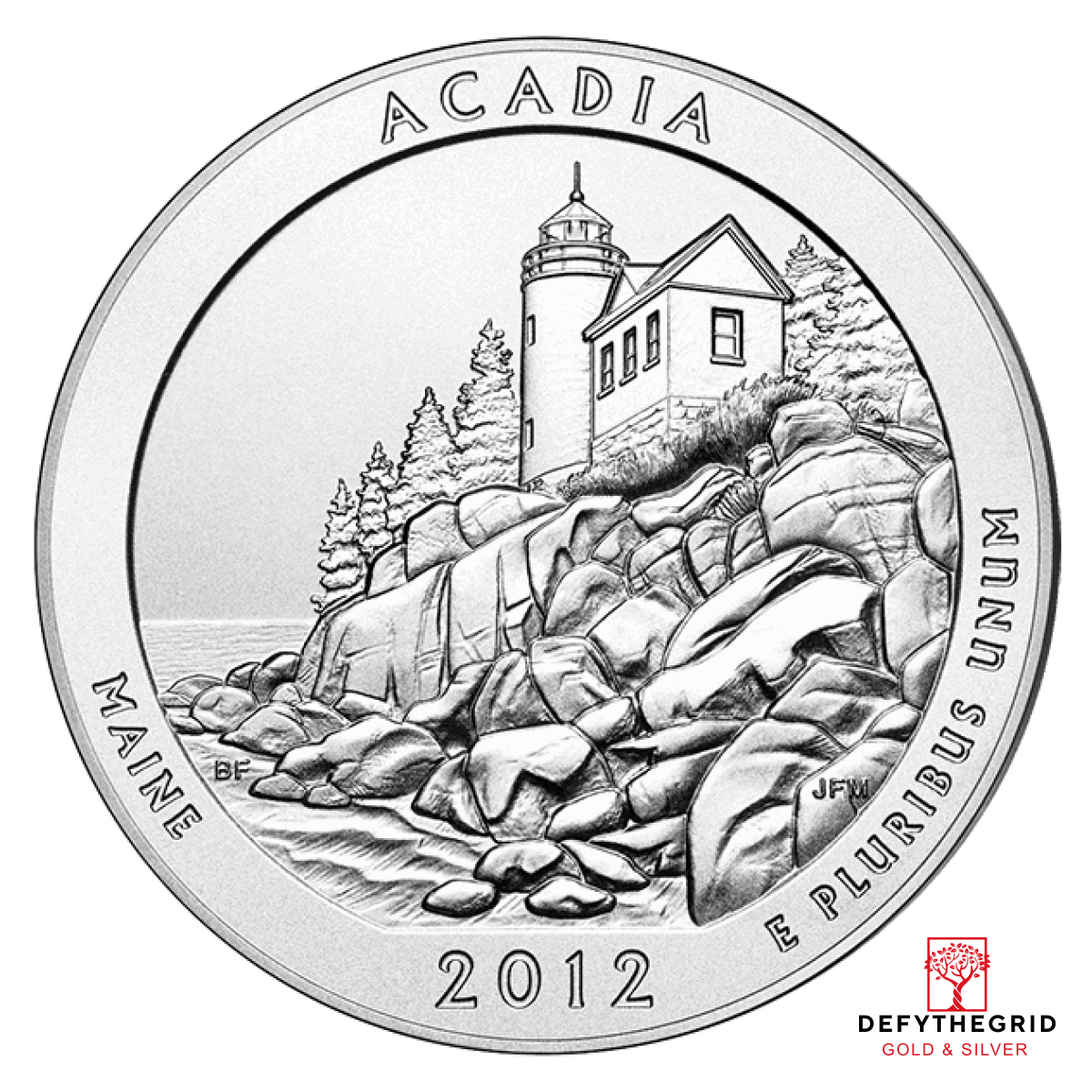2012 5 OZ SILVER ATB ACADIA NATIONAL PARK Obverse product photo
