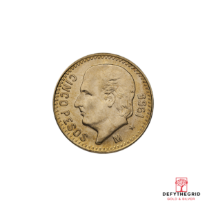 5 PESO MEXICAN GOLD COIN Obverse product photo