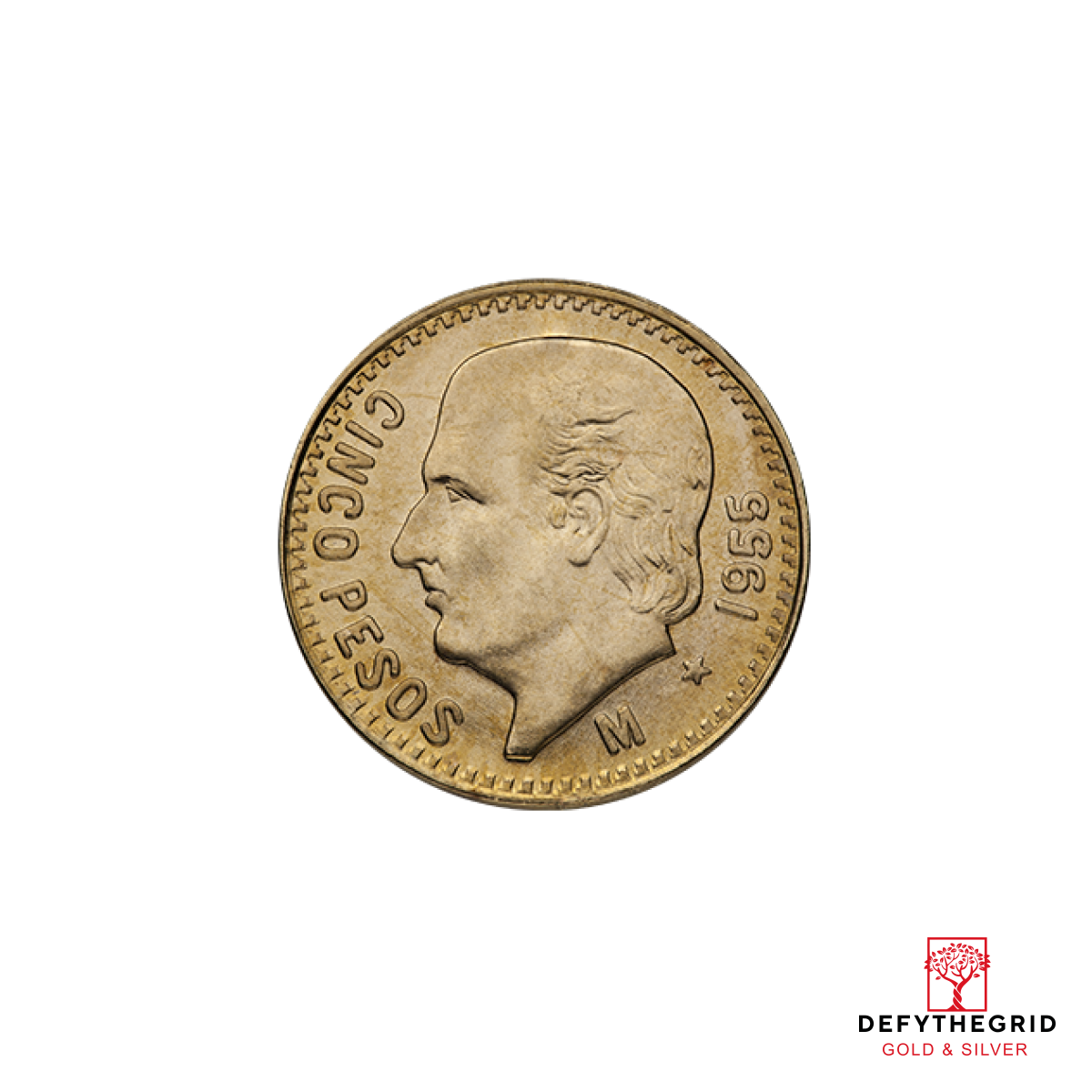 5 PESO MEXICAN GOLD COIN Obverse product photo