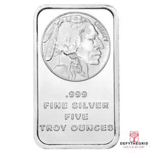5 OZ SILVER BAR BUFFALO SILVERTOWNE Obverse product photo