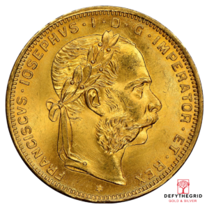 8 FLORIN AUSTRIAN GOLD COIN Obverse product photo