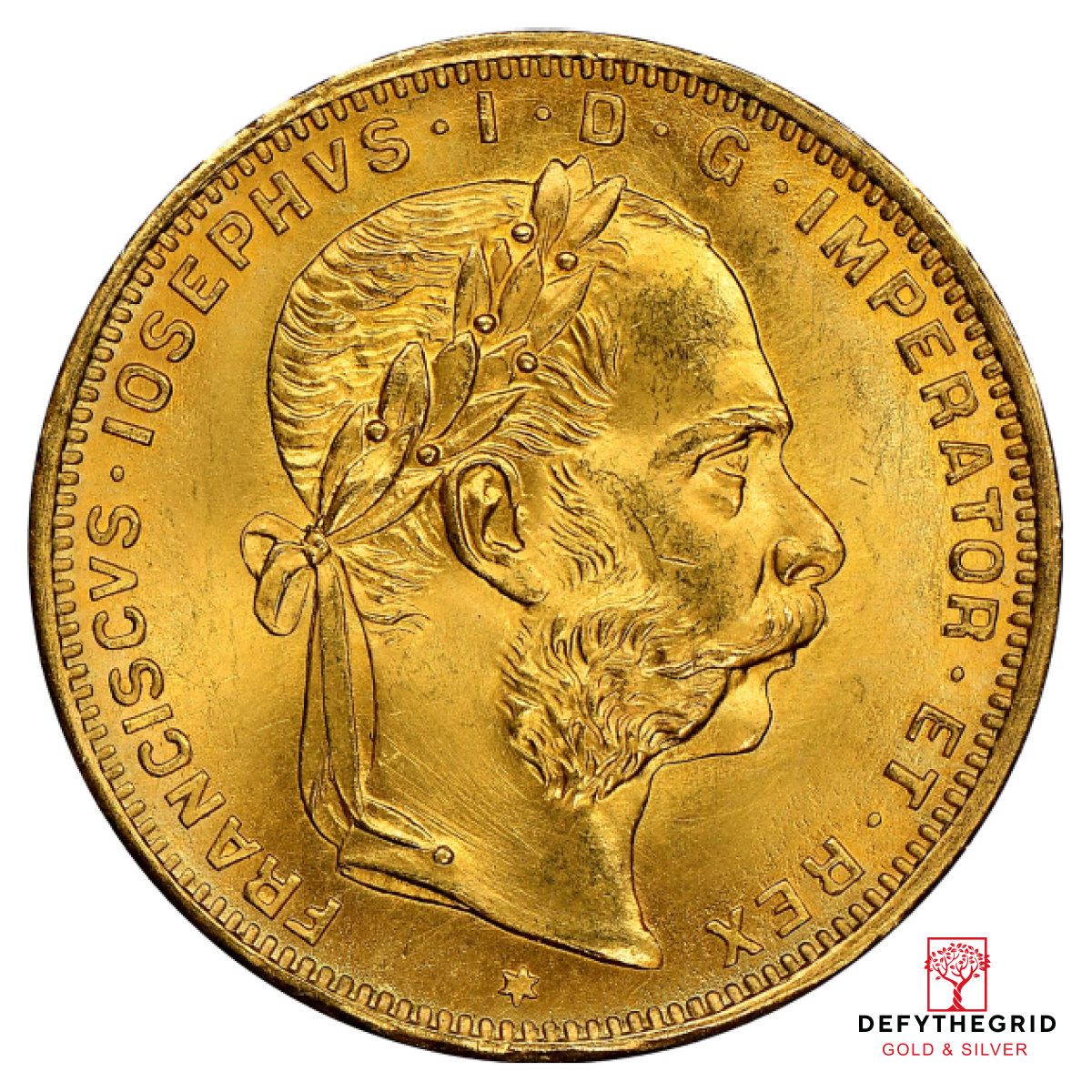 8 FLORIN AUSTRIAN GOLD COIN Obverse product photo