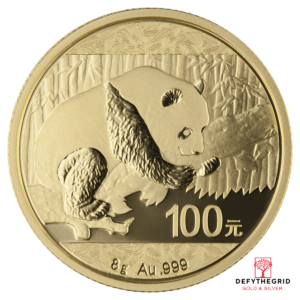 8 GRAM CHINESE GOLD PANDA Reverse product photo
