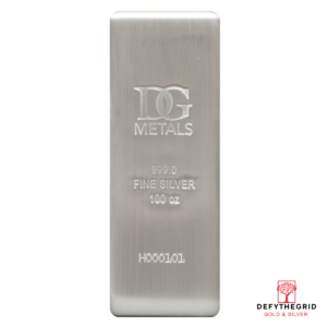 100 OZ SILVER BAR DILLON GAGE Obverse product photo