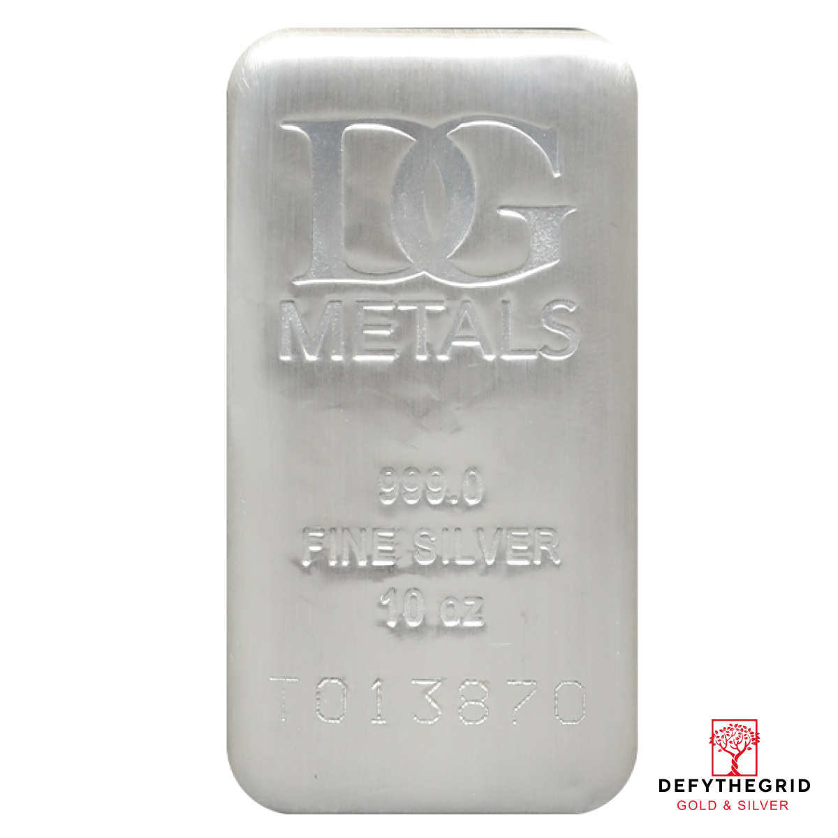 10 OZ SILVER BAR DILLON GAGE Obverse product photo