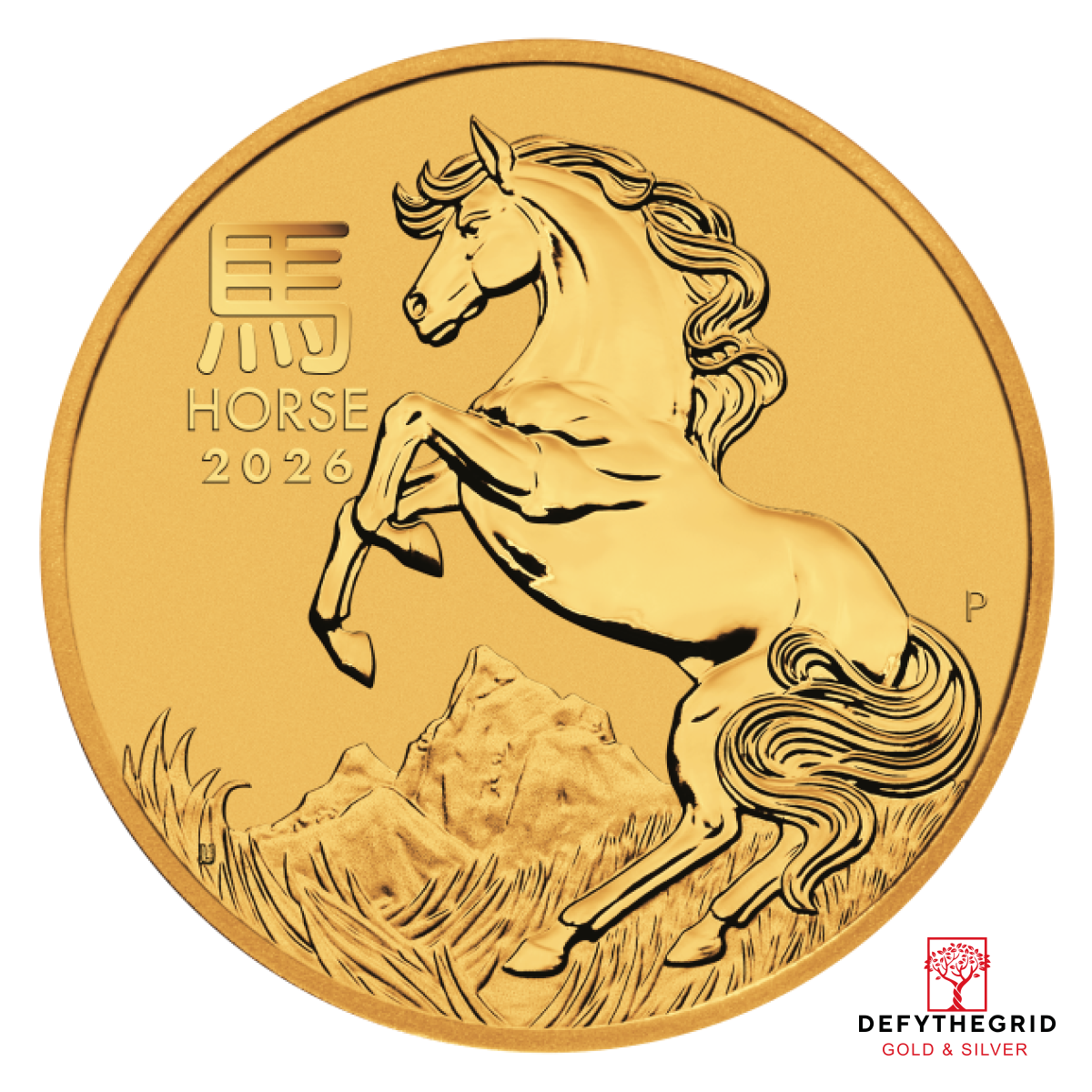 2026 1/10 OZ PERTH MINT GOLD HORSE (LUNAR SERIES) Obverse product photo