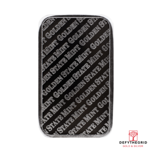 5 OZ SILVER BAR GOLDEN STATE MINT Reverse product photo