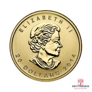 1/2 OZ CANADIAN GOLD MAPLE LEAF (IN PLASTIC) Obverse product photo