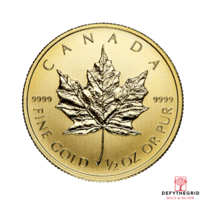 1/2 OZ CANADIAN GOLD MAPLE LEAF (IN PLASTIC) Reverse product photo