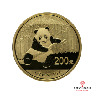 1/2 OZ CHINESE GOLD PANDA Reverse product photo