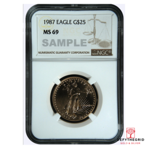 1987 1/2 OZ AMERICAN GOLD EAGLE NGC69 Obverse product photo