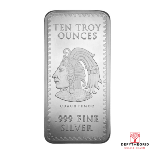 10 OZ SILVER BAR AZTEC CALENDAR Obverse product photo