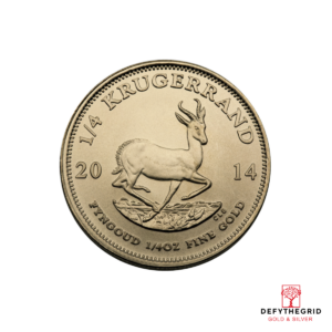 1/4 OZ SOUTH AFRICAN GOLD KRUGERRAND Reverse product photo