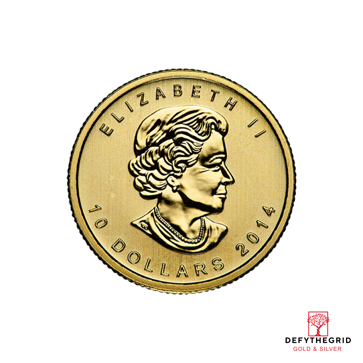 1/4 OZ CANADIAN GOLD MAPLE LEAF (IN PLASTIC) Obverse product photo