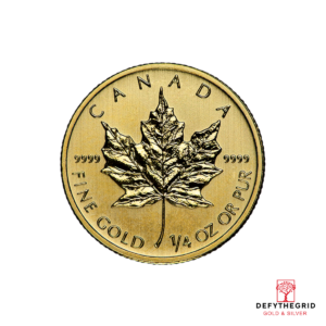 1/4 OZ CANADIAN GOLD MAPLE LEAF (IN PLASTIC) Reverse product photo
