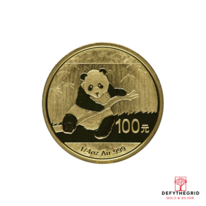 1/4 OZ CHINESE GOLD PANDA Reverse product photo