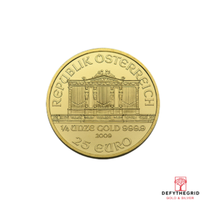 1/4 OZ AUSTRIAN GOLD PHILHARMONIC Reverse product photo