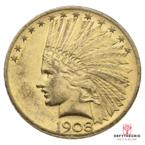 $10 U.S. GOLD INDIAN AU Obverse product photo