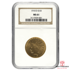 $10 U.S. GOLD INDIAN NGC61 Obverse product photo