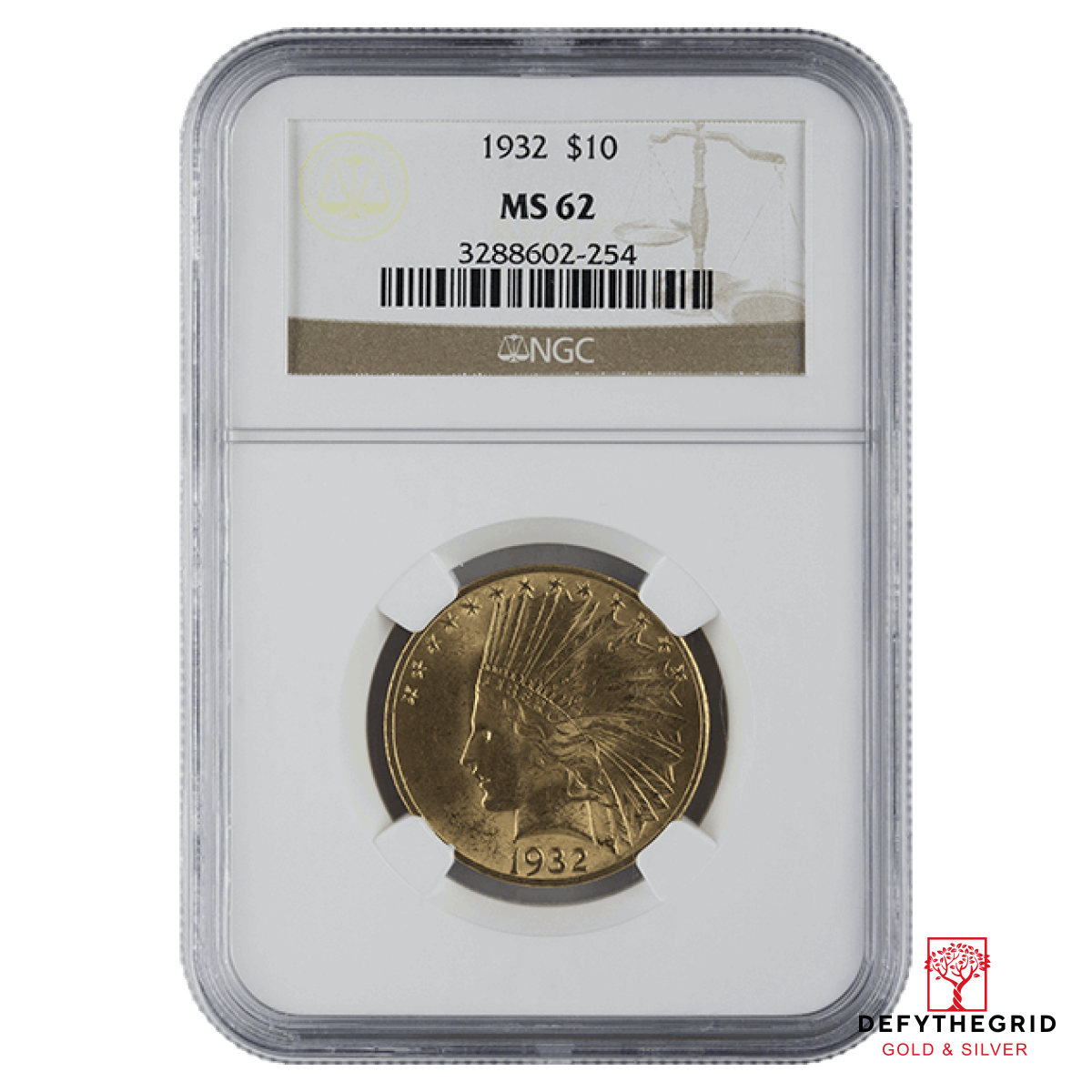 $10 U.S. GOLD INDIAN NGC62 Obverse product photo