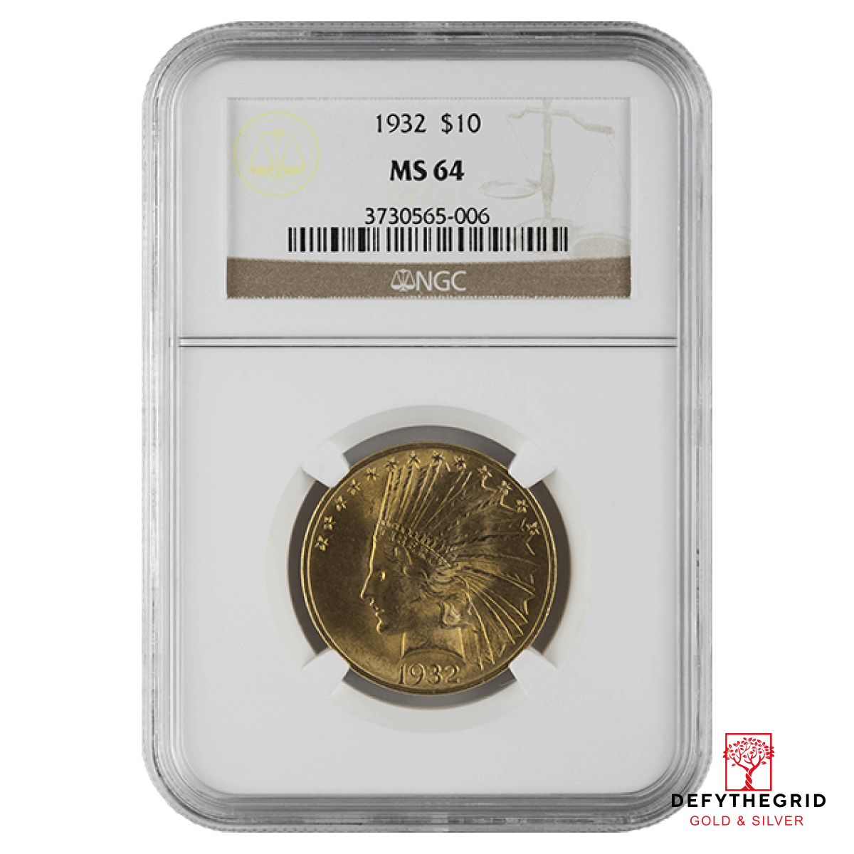 $10 U.S. GOLD INDIAN NGC64 Obverse product photo