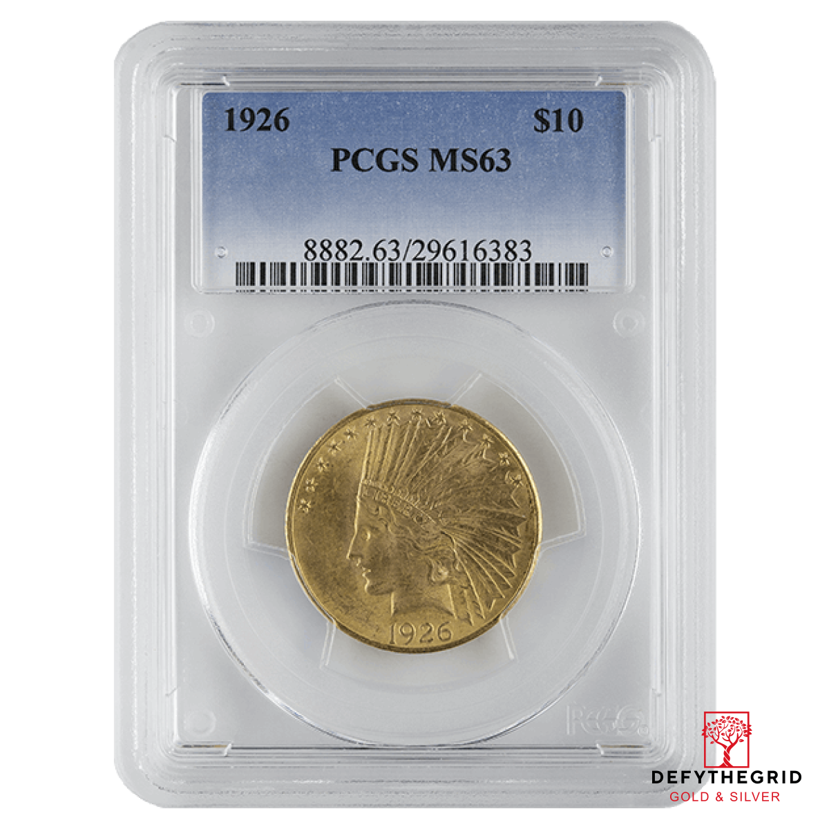 $10 U.S. GOLD INDIAN PCGS63 Obverse product photo