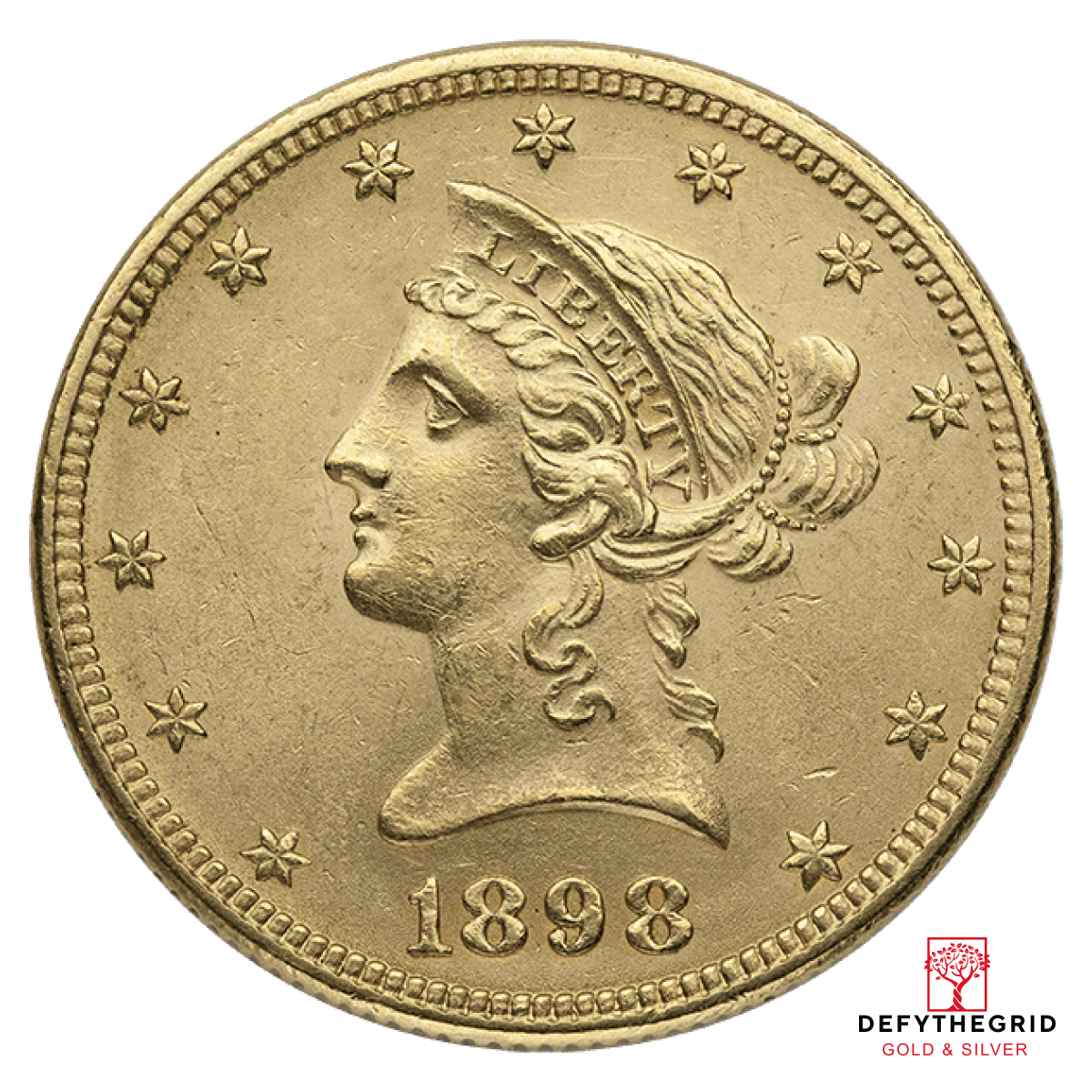 $10 U.S. GOLD LIBERTY AU Obverse product photo