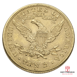$10 U.S. GOLD LIBERTY AU Reverse product photo