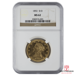$10 U.S. GOLD LIBERTY NGC62 Obverse product photo